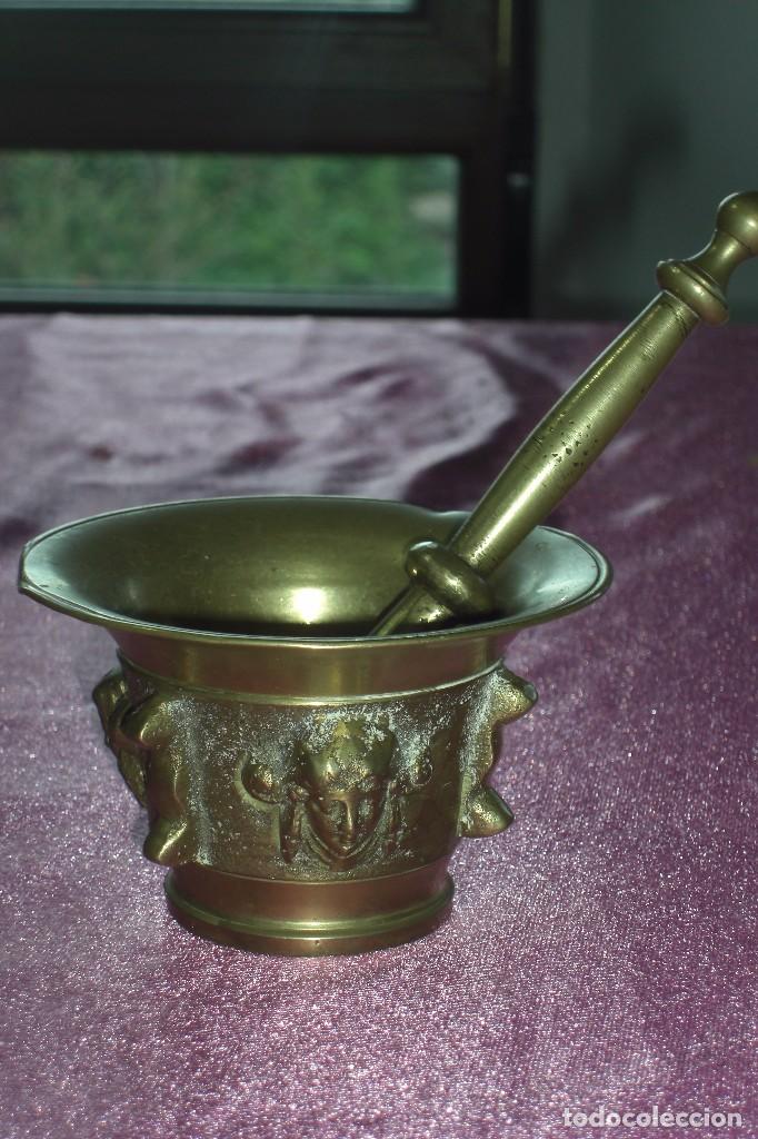 Antig&uuml;edades: MORTERO ANTIGUO DE BRONCE