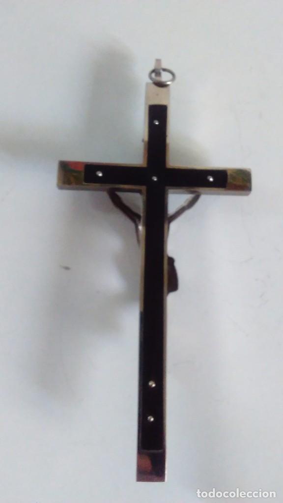 Antig&uuml;edades: Cruz de metal y madera - Foto 5