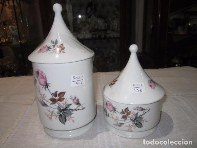 Antig&uuml;edades: 2 Botes de tocador en porcelana Limoges. - Foto 1
