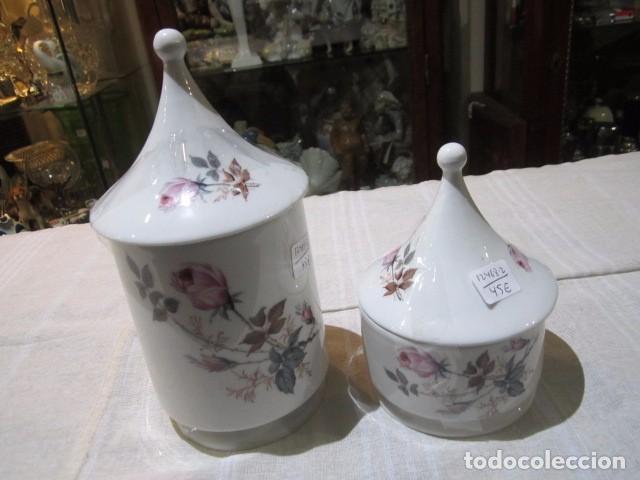 Antig&uuml;edades: 2 Botes de tocador en porcelana Limoges. - Foto 2