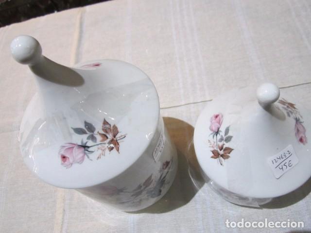 Antig&uuml;edades: 2 Botes de tocador en porcelana Limoges. - Foto 3