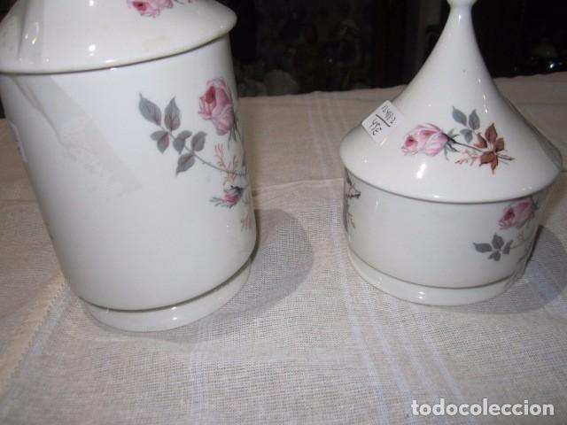 Antig&uuml;edades: 2 Botes de tocador en porcelana Limoges. - Foto 4