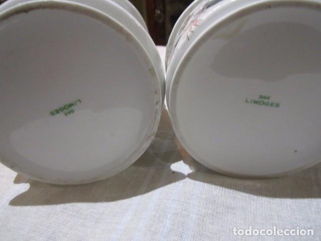 Antig&uuml;edades: 2 Botes de tocador en porcelana Limoges. - Foto 7