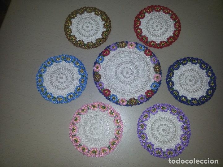 Antig&uuml;edades: ANTIGUO CONJUNTO POSAVASOS DE GANCHILLO - Foto 2
