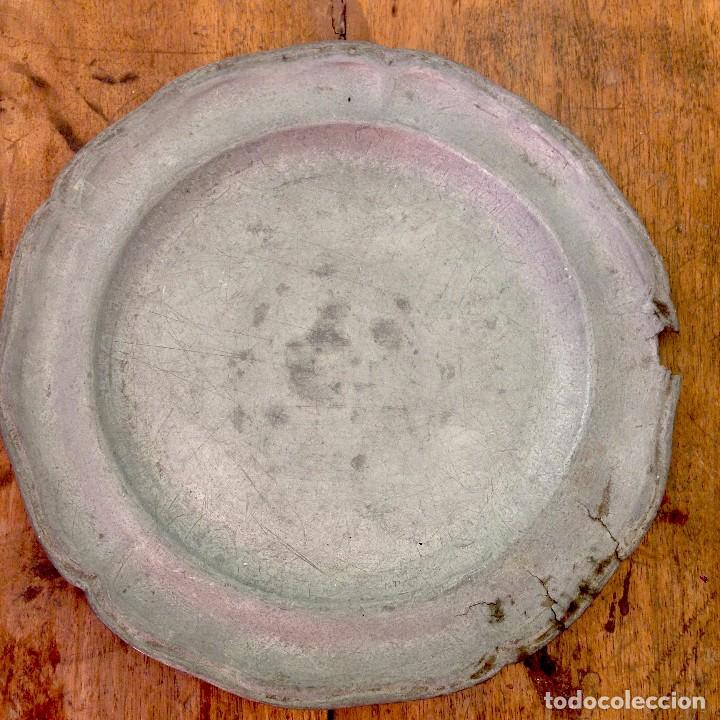 Antig&uuml;edades: Plato de esta&ntilde;o - Foto 1