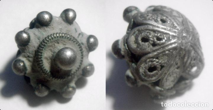 Antig&uuml;edades: ANTIGUO BOTON DE PLATA CHARRO - Foto 1