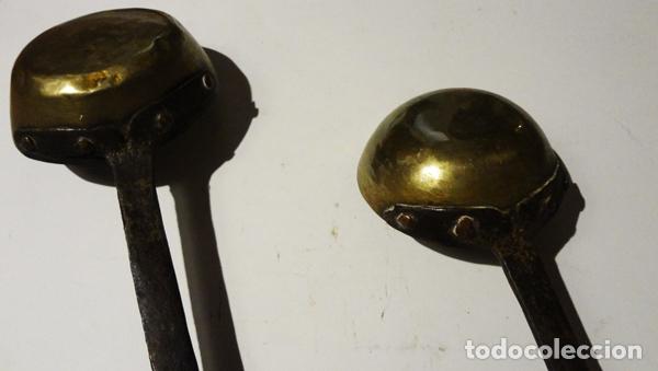 Antig&uuml;edades: Pareja de cucharones de cobre - Foto 3