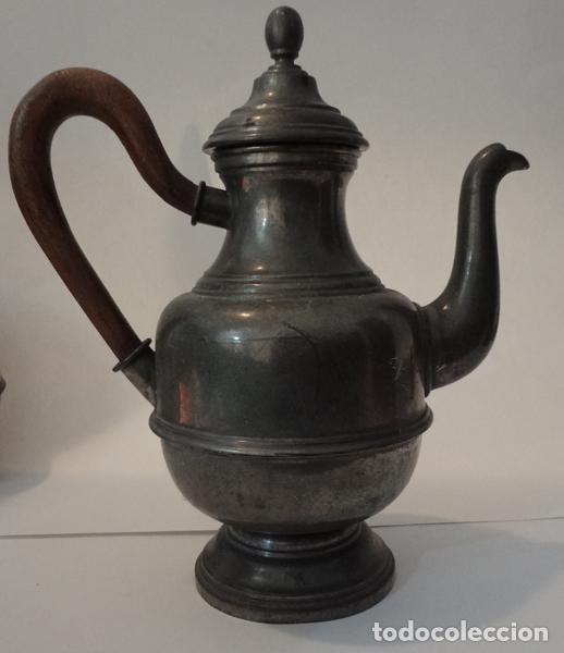Antig&uuml;edades: Juego de t&eacute; de esta&ntilde;o - Foto 4