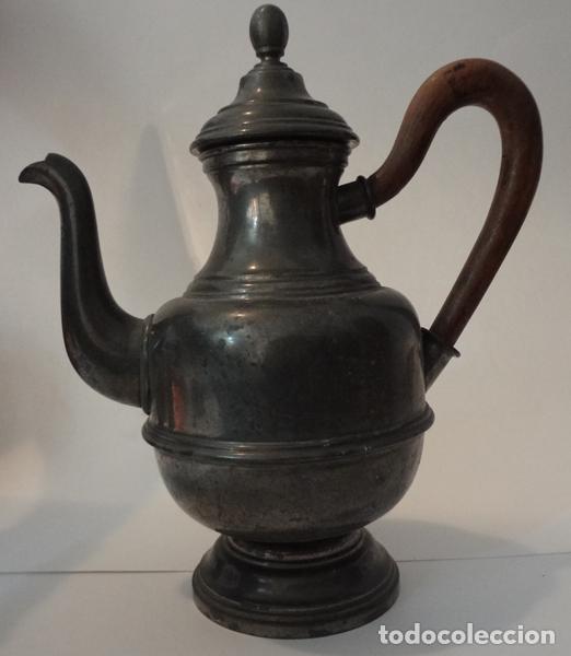 Antig&uuml;edades: Juego de t&eacute; de esta&ntilde;o - Foto 5