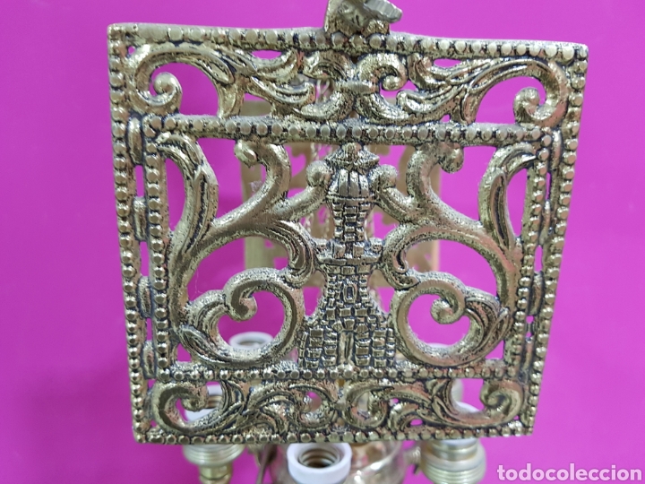 Antig&uuml;edades: L&aacute;mpara de bronce - Foto 3