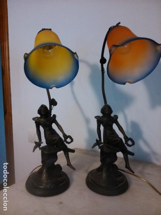 Antig&uuml;edades: Pareja l&aacute;mparas sobremesa - Foto 3