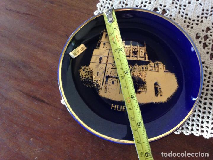 Antig&uuml;edades: PLATO EN AZUL COBALTO Y ORO DE LEY - HUESCA - Foto 3