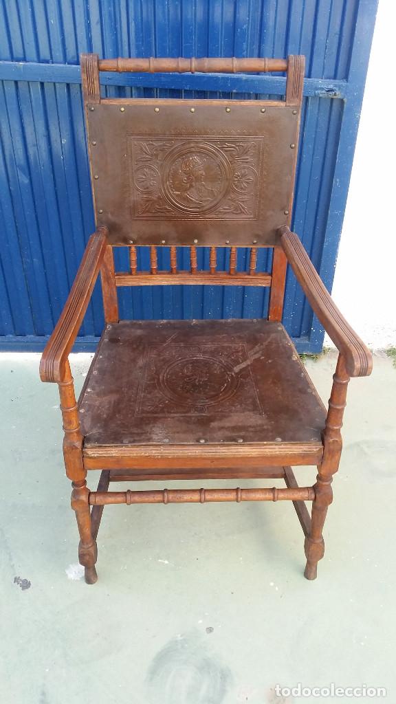 Antig&uuml;edades: sillon antiguo y madera a - Foto 1