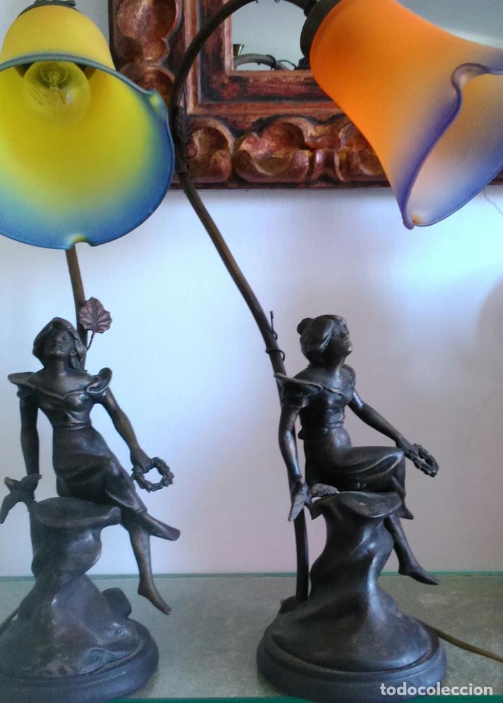 Antig&uuml;edades: Pareja l&aacute;mparas sobremesa - Foto 8