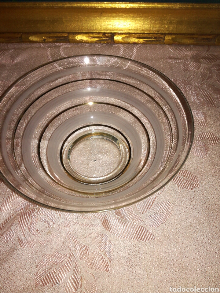 Antig&uuml;edades: Antiguo centro de mesa de cristal - Foto 2