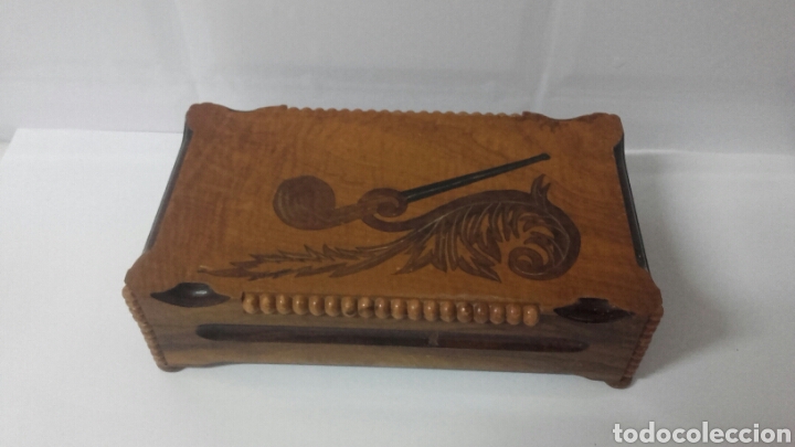 Antig&uuml;edades: ANTIGUA TABAQUERA DE MADERA - Foto 1