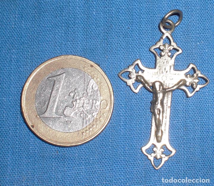 Antig&uuml;edades: Antiguo crucifijo plata - Foto 1