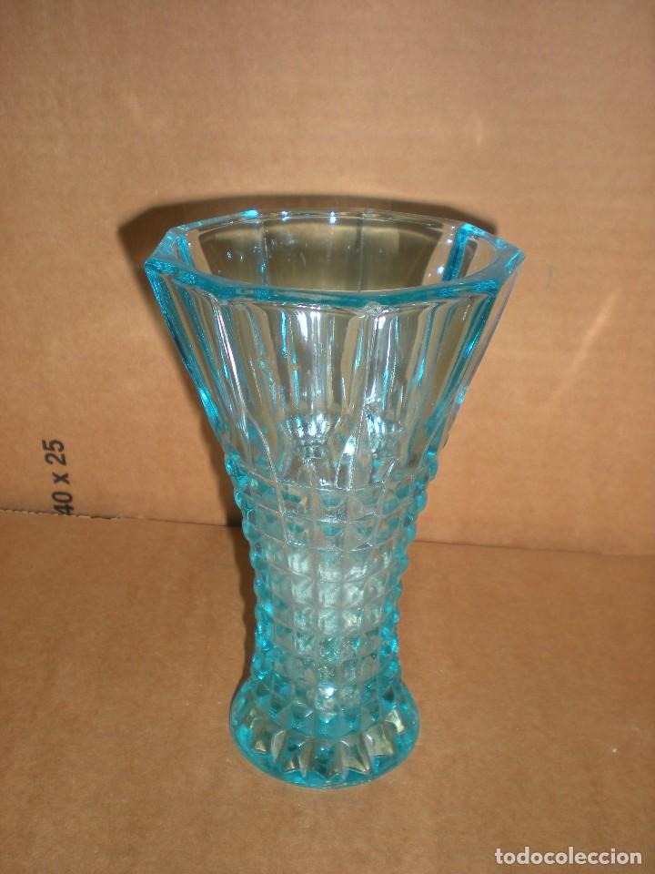 Oggetti Antichi: jarr&oacute;n vidrio azul altura 16cm di&aacute;metro 9cm