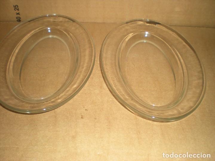 Oggetti Antichi: 2 fuentes de servicio de mesa en vidrio  25x17cm