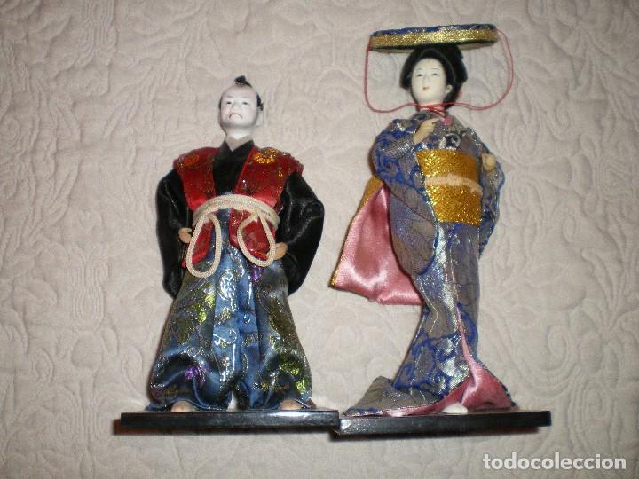 Antig&uuml;edades: MAGNIFICA PAREJA DE SAMURAI Y GUEHISA - Foto 1