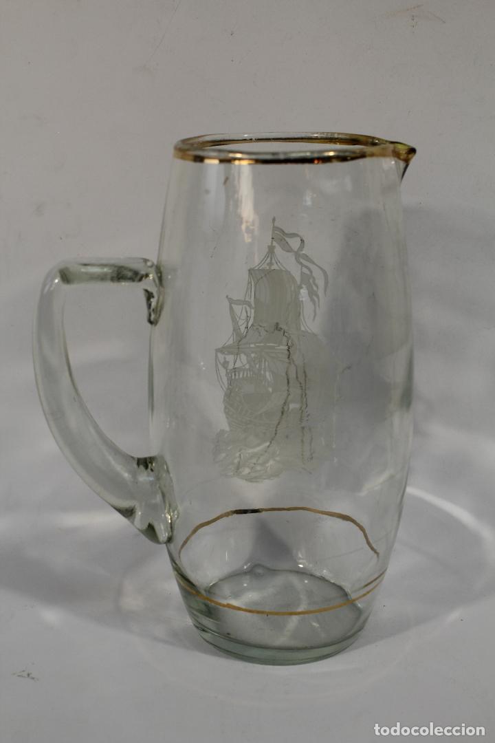 Antig&uuml;edades: jarra de cristal con barco - Foto 4