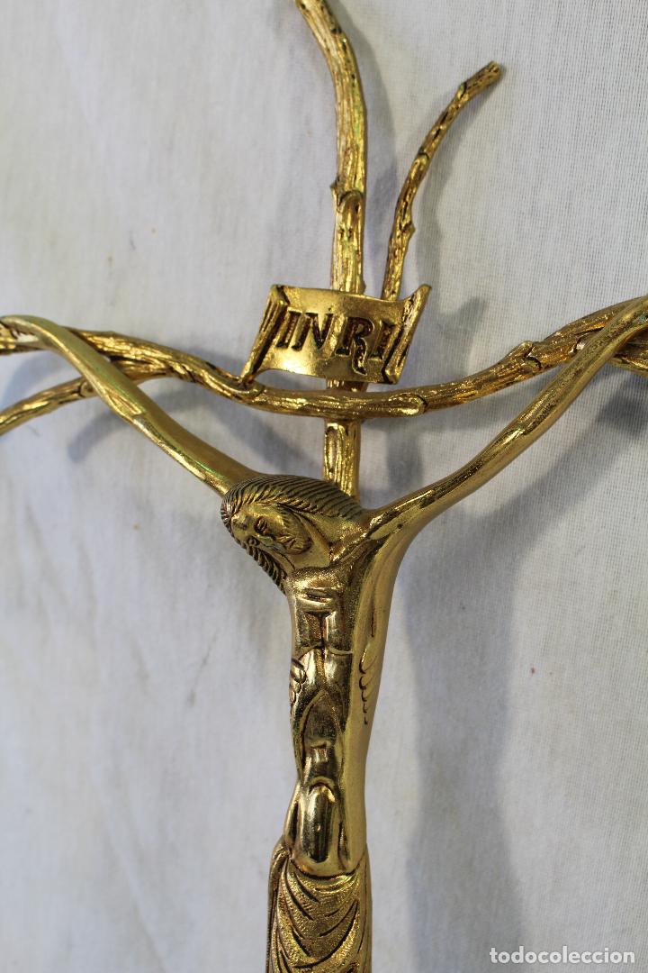 Antig&uuml;edades: cristo en la cruz en bronce - Foto 6