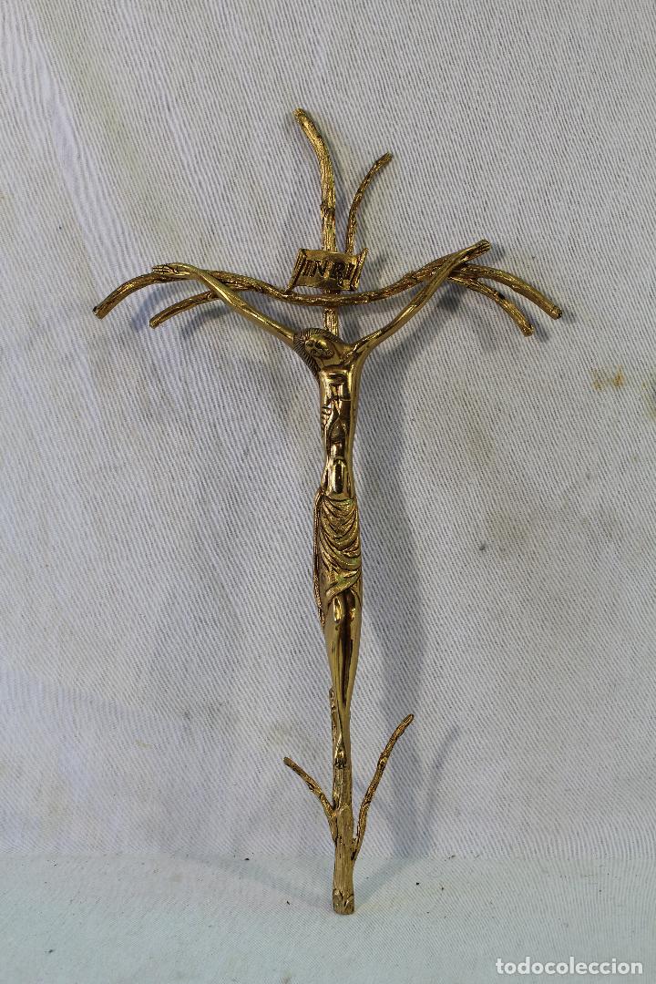 Antig&uuml;edades: cristo en la cruz en bronce - Foto 7