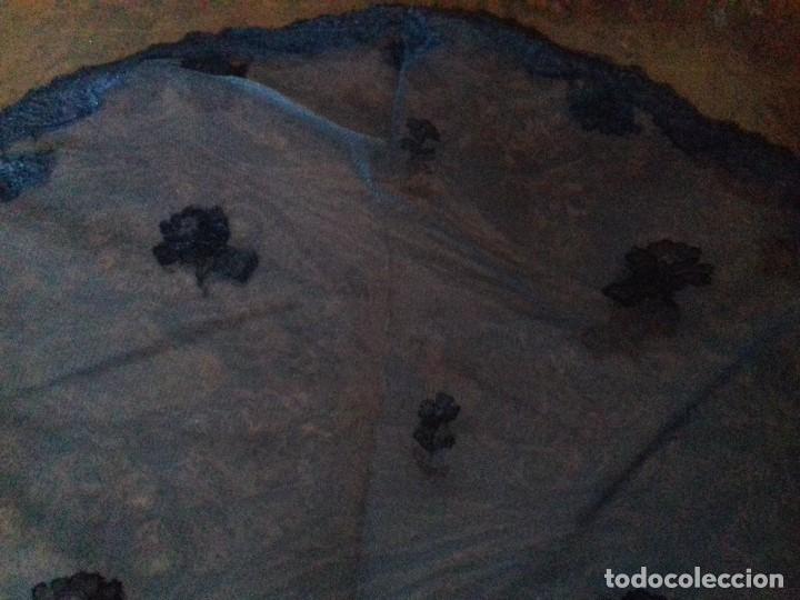 Antig&uuml;edades: ANTIGUO VELO NEGRO DE TUL. - Foto 3