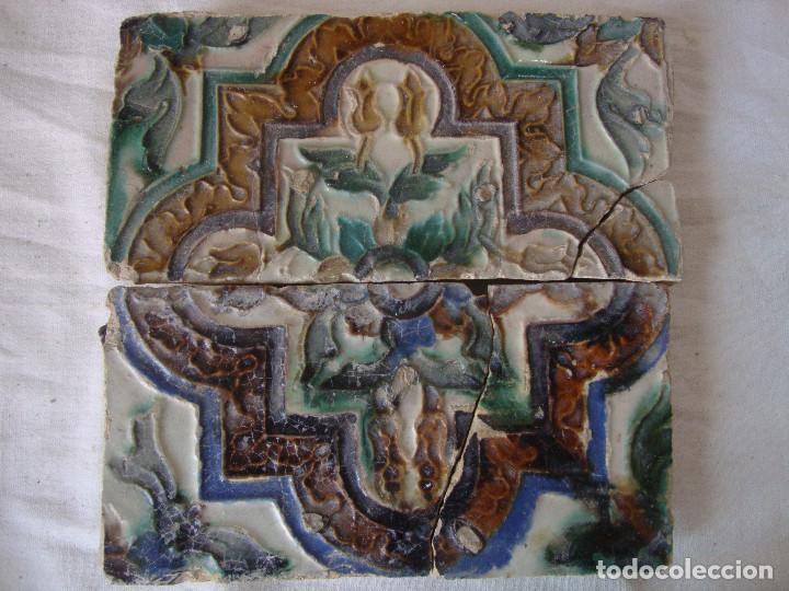 Antig&uuml;edades: pareja de azulejos silo XVI - Foto 1