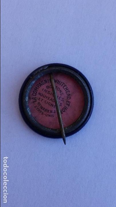 Antig&uuml;edades: Pin de alfiler de corazon con espinas ,frances de 2,1 cms de diametro - Foto 2
