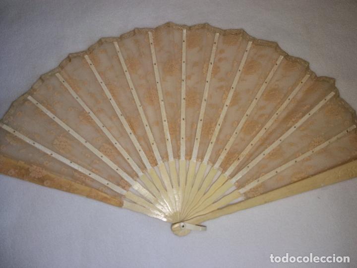 Antig&uuml;edades: ABANICO ANTIGUO CON ENCAJE - Foto 3