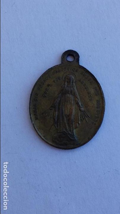Antig&uuml;edades: medalla de virgen inmaculada ,antigua de 2,7 x 2 cms - Foto 1