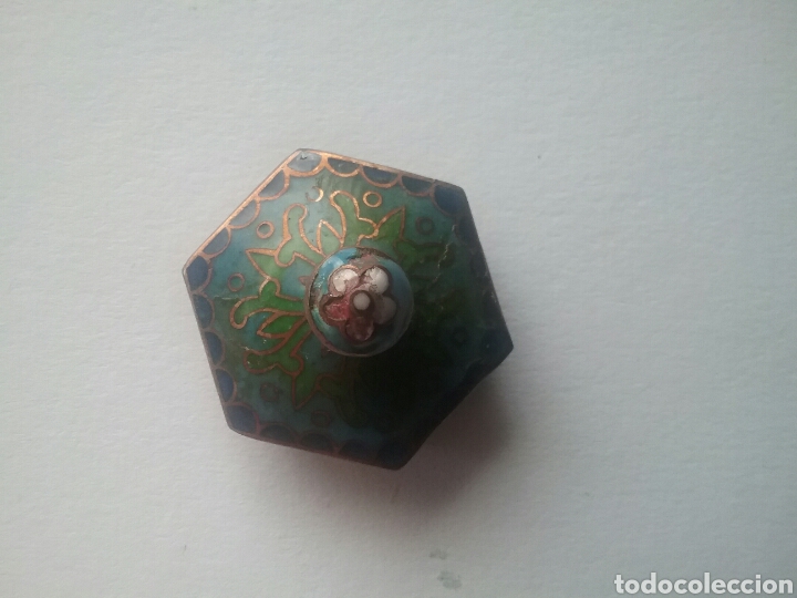 Antig&uuml;edades: Pareja de jarr&oacute;nes en esmalte Cloisonne. - Foto 5