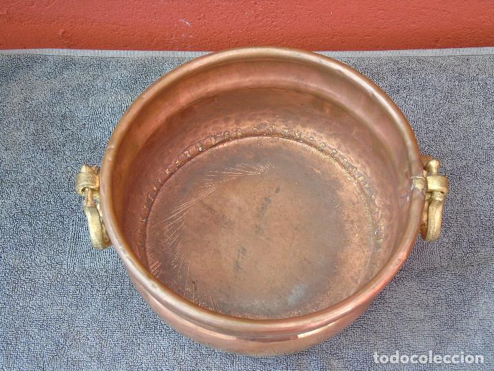 Antig&uuml;edades: MACETERO DE COBRE REDONDO. - Foto 5