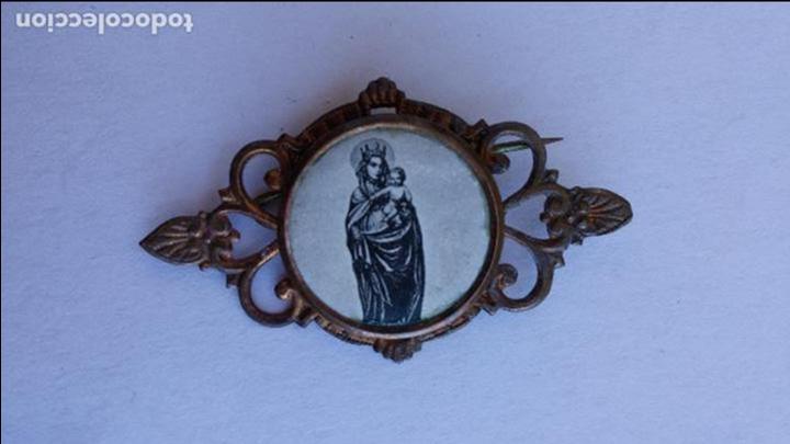 Antig&uuml;edades: Pin de virgen sin catalogar sin catalogar de 4,2 x 2,5 cms cms - Foto 1