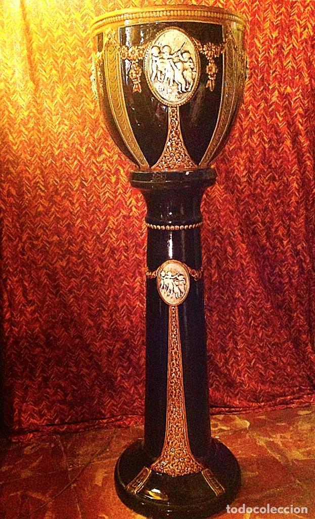 Antig&uuml;edades: Antiguo Macetero Y Columna Modernista - Foto 5