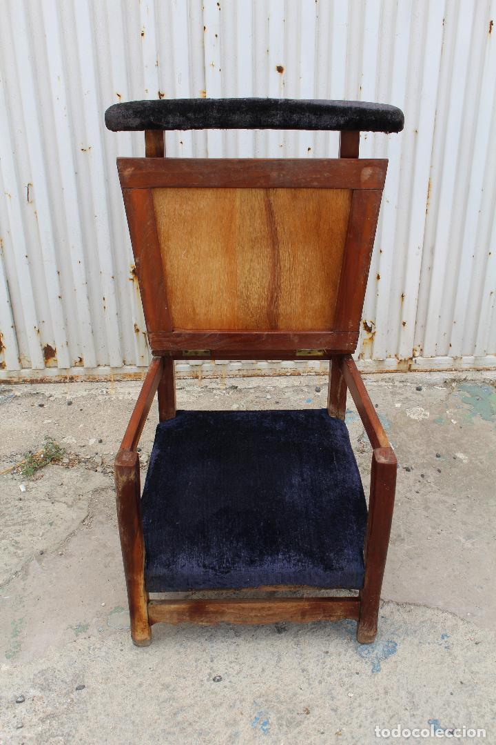 Antig&uuml;edades: reclinatorio antiguo en madera de nogal - Foto 3