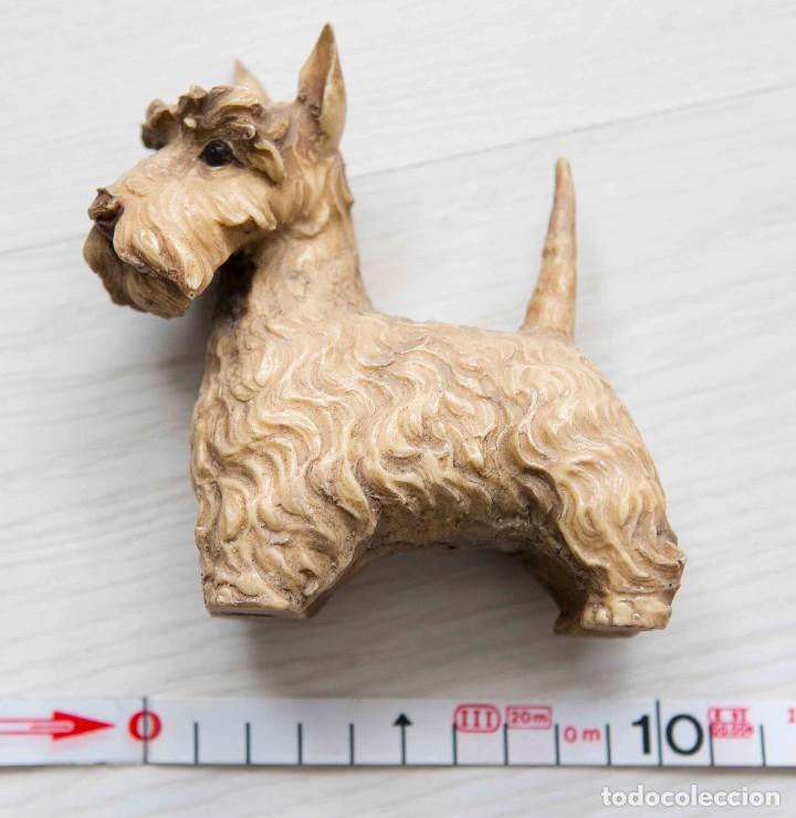 Antig&uuml;edades: Perro de raza Schnauzer miniatura en pasta. - Foto 1
