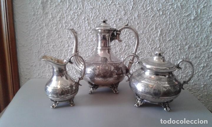 Antig&uuml;edades: Servicio de caf&eacute; franc&eacute;s. S.XIX - Foto 1