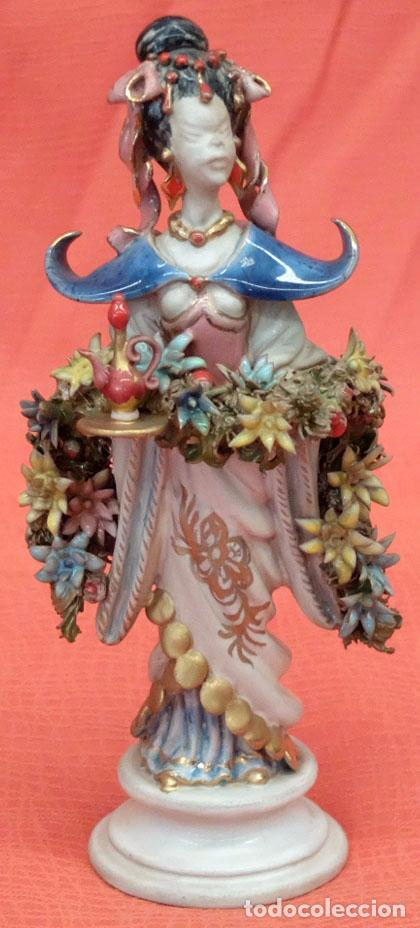 Antig&uuml;edades: DAMA VENECIANA EN PORCELANA -G. DANTI - ITALIA