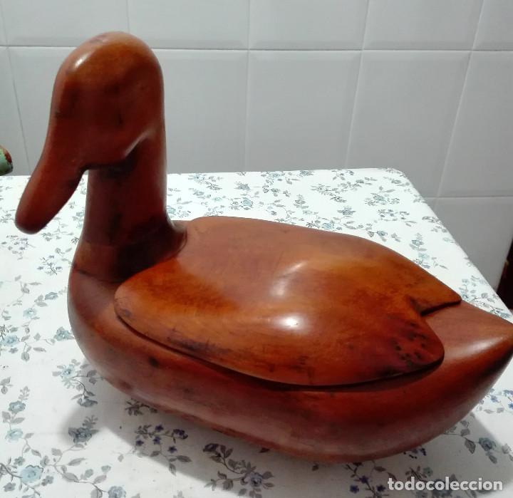 Antig&uuml;edades: CAJA-FIGURA PATO DE MADERA - Foto 2