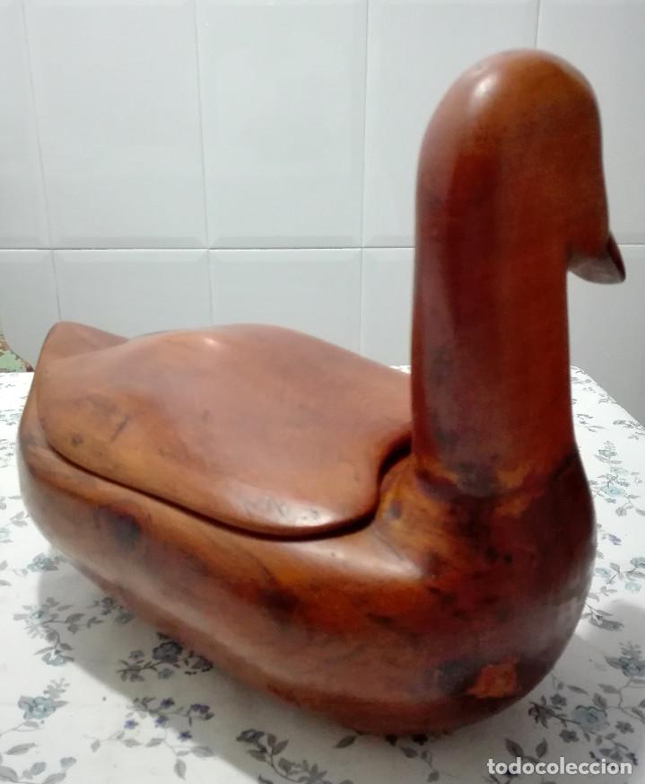 Antig&uuml;edades: CAJA-FIGURA PATO DE MADERA - Foto 5