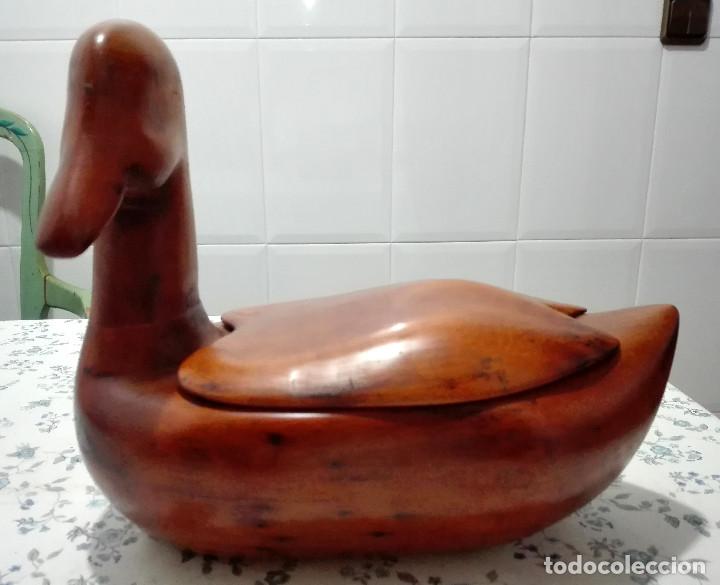 Antig&uuml;edades: CAJA-FIGURA PATO DE MADERA - Foto 6