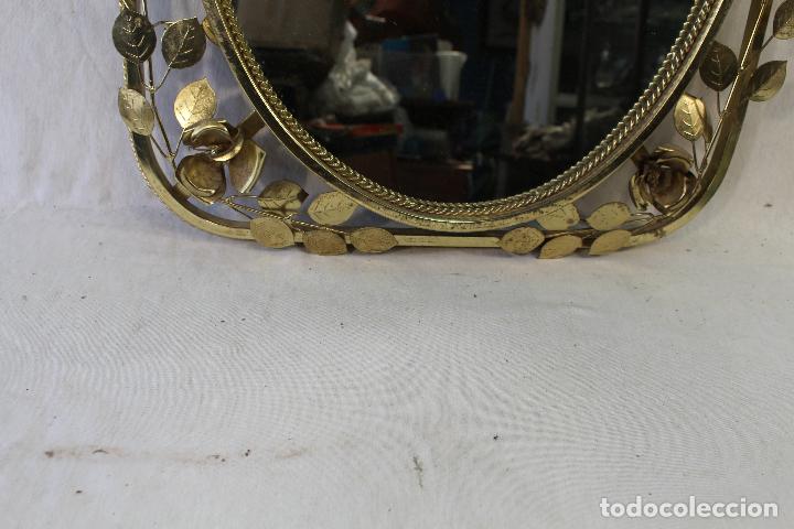Antig&uuml;edades: espejo en metal dorado - Foto 3