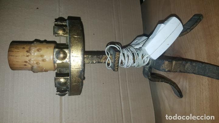 Antig&uuml;edades: LAMPARA FORJA MESA - Foto 8