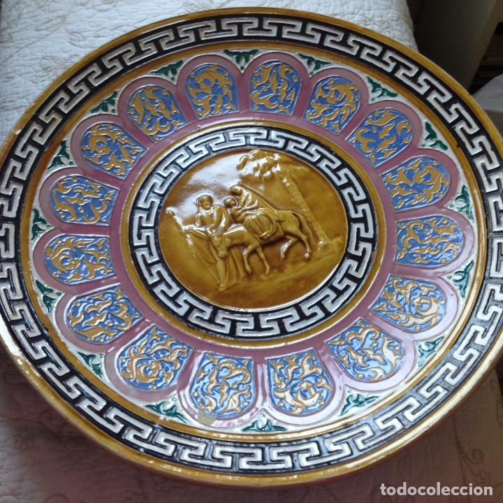 Antig&uuml;edades: PLATO DE BARRO pintado antiguo - Foto 1