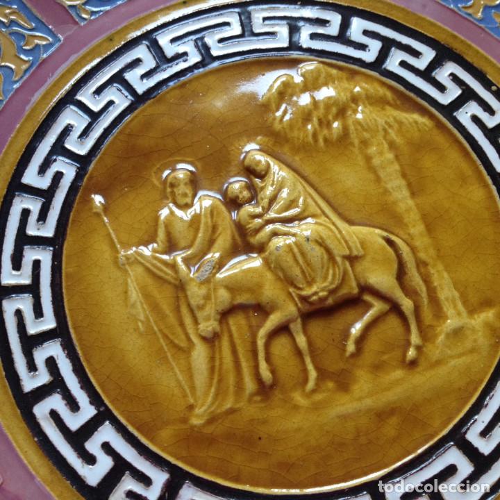 Antig&uuml;edades: PLATO DE BARRO pintado antiguo - Foto 2