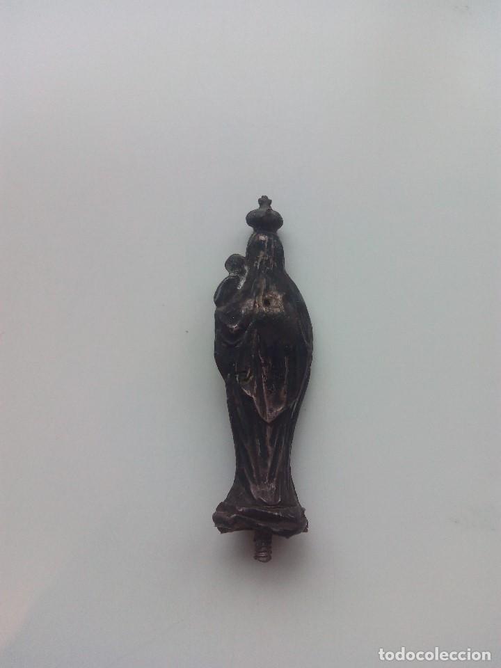 Antig&uuml;edades: Virgen de metal antigua - Foto 2