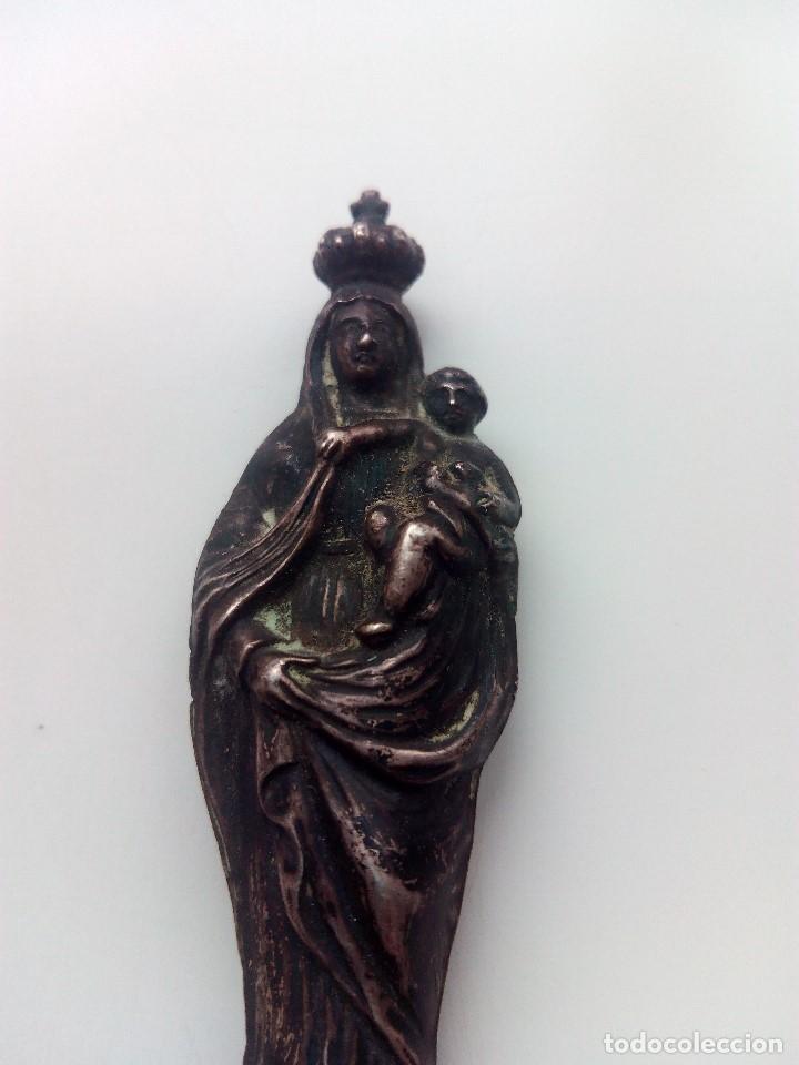 Antig&uuml;edades: Virgen de metal antigua - Foto 3