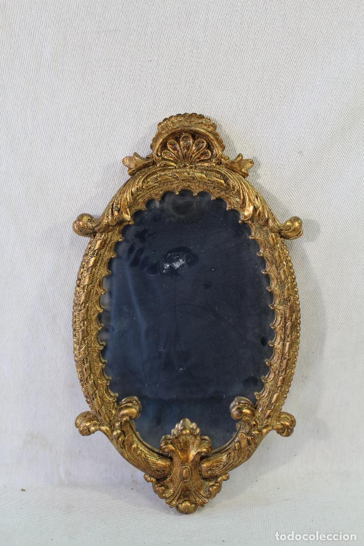 Antig&uuml;edades: ESPEJO EN RESINA DORADA - Foto 1
